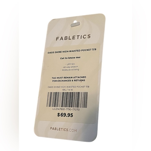 NWT - Fabletics OASIS SHINE HIGH-WAISTED POCKET 7/8
Gold Leggings XXL - Picture 4 of 5